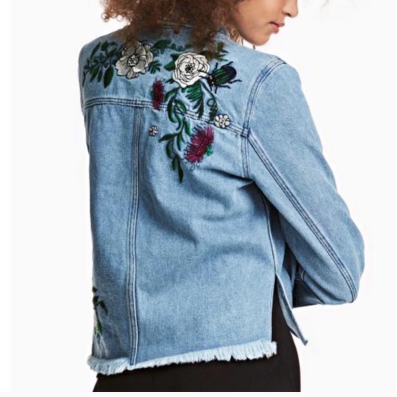 H&M Loves Coachella Embroidered Denim Jacket - Picture 2 of 7